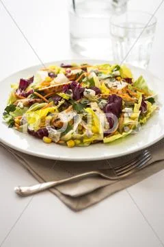 Chicken and sweetcorn salad Stock Photos