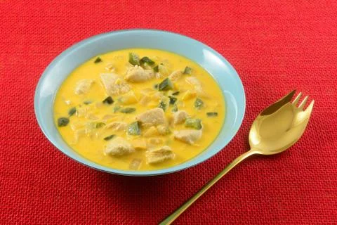 Chicken and vegetable chowder Foto stock