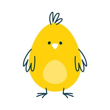 Chicken animal oval shape geometry math character Stock Illustration