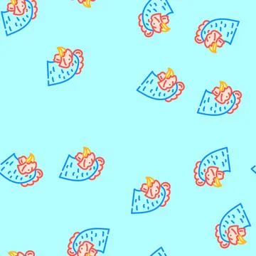 Chicken animal vector seamless pattern Stock Illustration