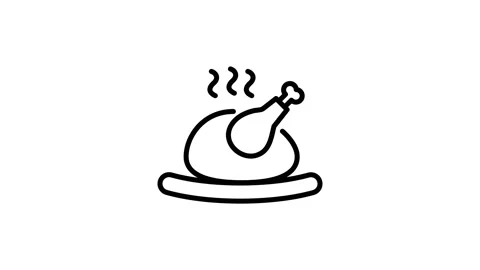 Chicken Animation Icon Stop motion video 4K. Alpha channel Stock Footage 134969428