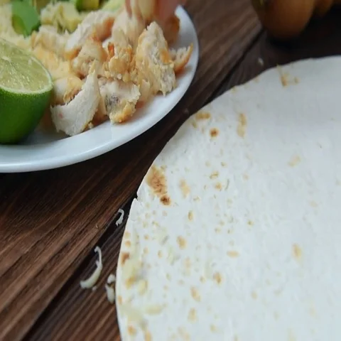 Chicken avocado burritos and corn tortillas Stock Footage 69513073