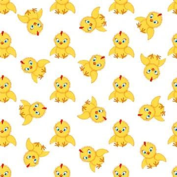 Chicken baby pattern Stock Illustration