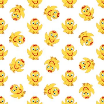 Chicken baby pattern Stock Illustration