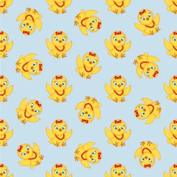 Chicken baby pattern Stock Illustration