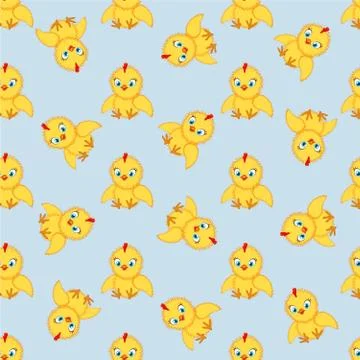 Chicken baby pattern Stock Illustration