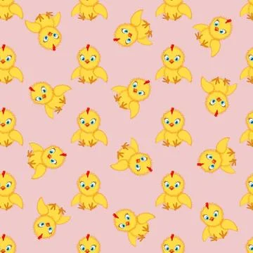 Chicken baby pattern Stock Illustration