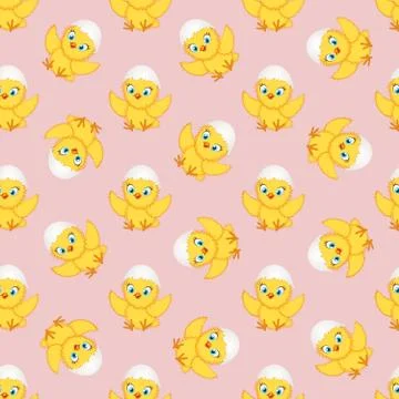 Chicken baby pattern Stock-Illustration