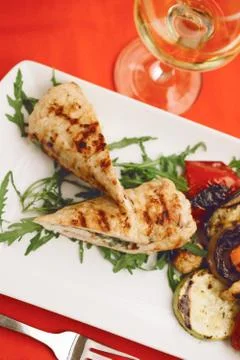 CHICKEN WITH BACON Stock Photos