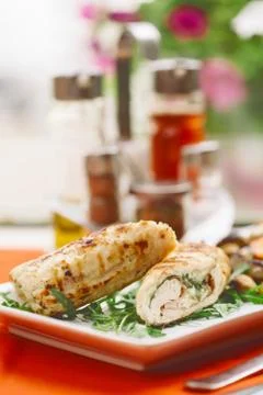 CHICKEN WITH BACON Fotos de archivo