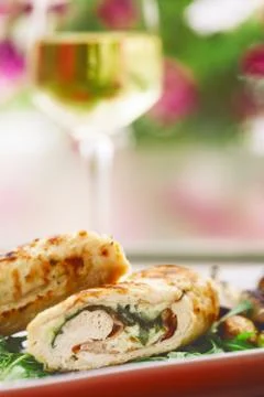 CHICKEN WITH BACON Stock Photos