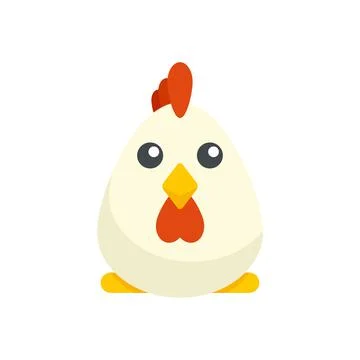 Chicken bath toy icon flat isolated vector Stock Illustration