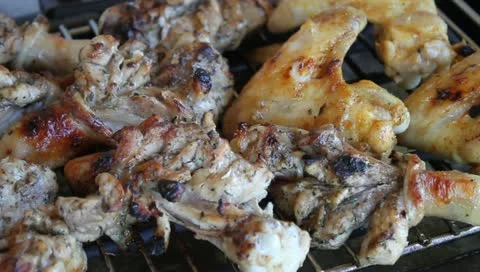 Chicken on BBQ, fork 動画素材 11205768