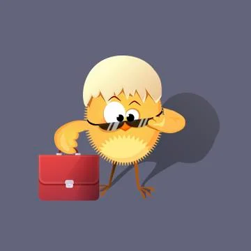 Chicken bespectacled  Stock Illustration