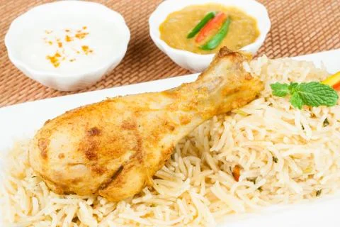 Chicken Biryani Closeup Foto stock