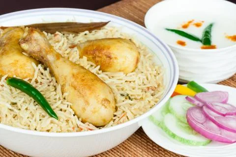 Chicken Biryani Closeup Foto stock
