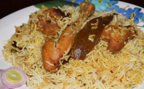 Chicken Biryani Closeup Foto stock
