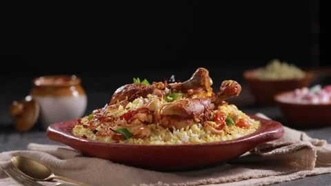 Chicken Biryani Stock Footage 162886334