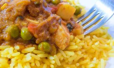 Chicken Biryani Stockfoto's