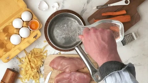 Chicken bouillon cooking process Stock Footage 241423517