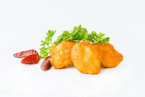 Chicken Breaded Fillet. Breaded chicken nuggets. Fast homemade food at home Foto stock