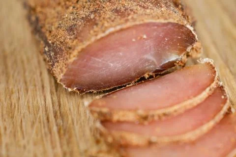 Chicken Breast Basturma Stock Photos