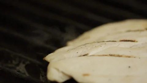Chicken breast on the grill Stock Footage 109393920
