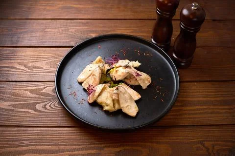 Chicken Breast with Mashed Potatoes Stock Photos