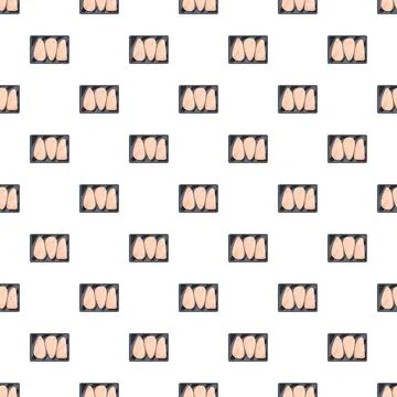 Chicken breast meat packaging tray pattern Stock Illustration