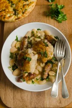 Chicken broth Foto stock