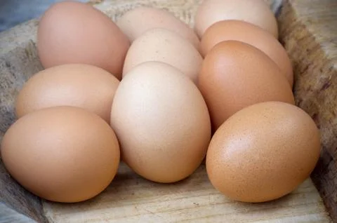 Chicken brown eggs Stock Photos