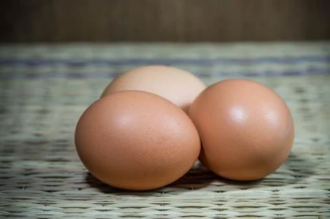 Chicken brown eggs Stock Photos