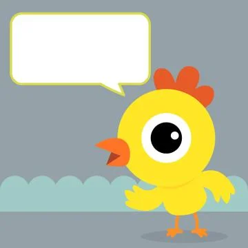 Chicken bubble talk Stock Illustration
