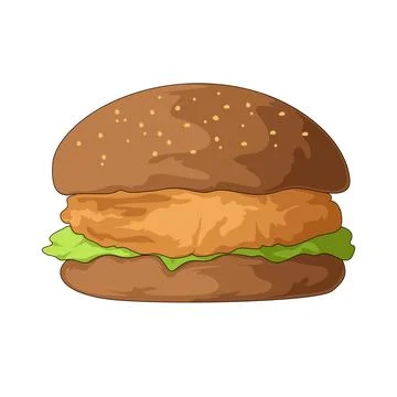 Chicken Burger illustration Stock Illustration