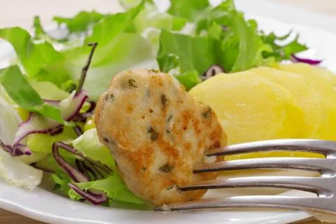 Chicken burger with mint Stock Photos