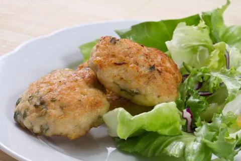 Chicken burger with mint Stock Photos