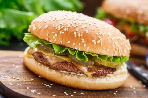 Chicken burger Stock Photos