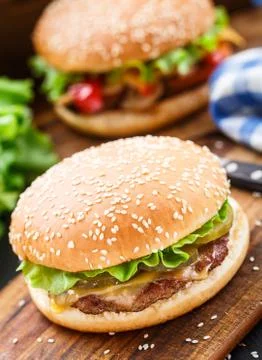 Chicken burger Stock Photos