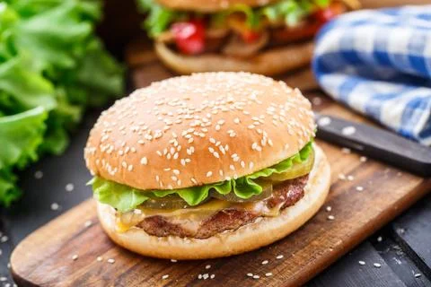 Chicken burger Stock Photos