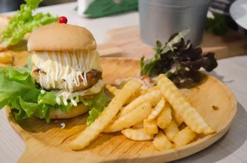 Chicken Burger Stock Photos