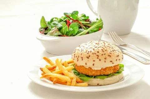 Chicken burger Stock Photos