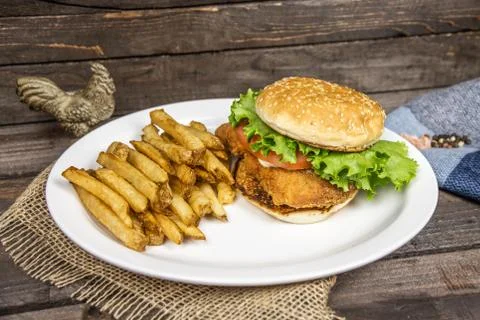 Chicken Burger 库存照片