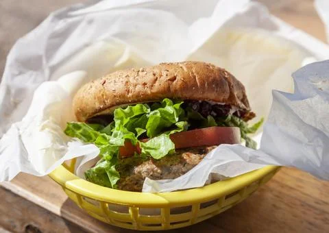 Chicken burger Stock Photos