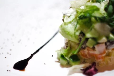 Chicken Caesar Salad. Caesar Salad with grilled chicken on plate. Grilled chi Foto stock