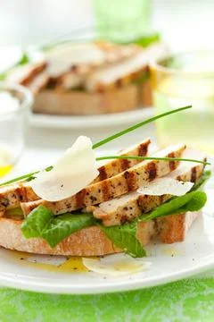 Chicken Caesar sandwich Stock Photos