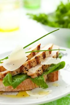 Chicken Caesar sandwich Stock Photos