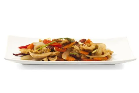 Chicken cashew nuts Stock Photos