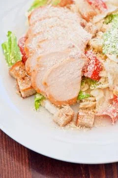 Chicken ceasar salad Stock Illustration