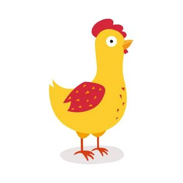 Chicken chick easter icon logo vector cute cartoon farm animal bird Stock Illustration