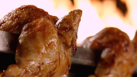 Chicken Close Up Rotating GT9701 Video stock 130021525